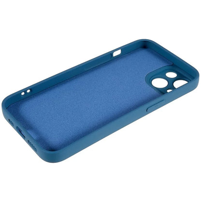 For iPhone 14 Plus Precise Cutout Camera Protection Phone Case Liquid Silicone Texture Soft TPU Arc Edge 2.0mm Thick Shockproof Cover