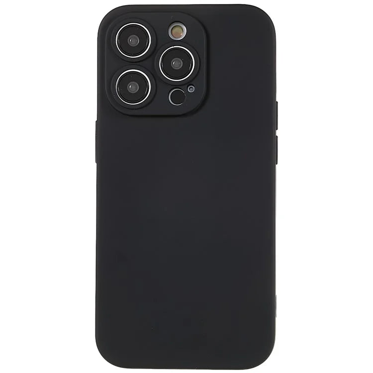 For iPhone 14 Pro Max Precise Cutout Liquid Silicone Texture Back Case Arc Edge  2.0mm Thick TPU Anti-Scratch Phone Cover