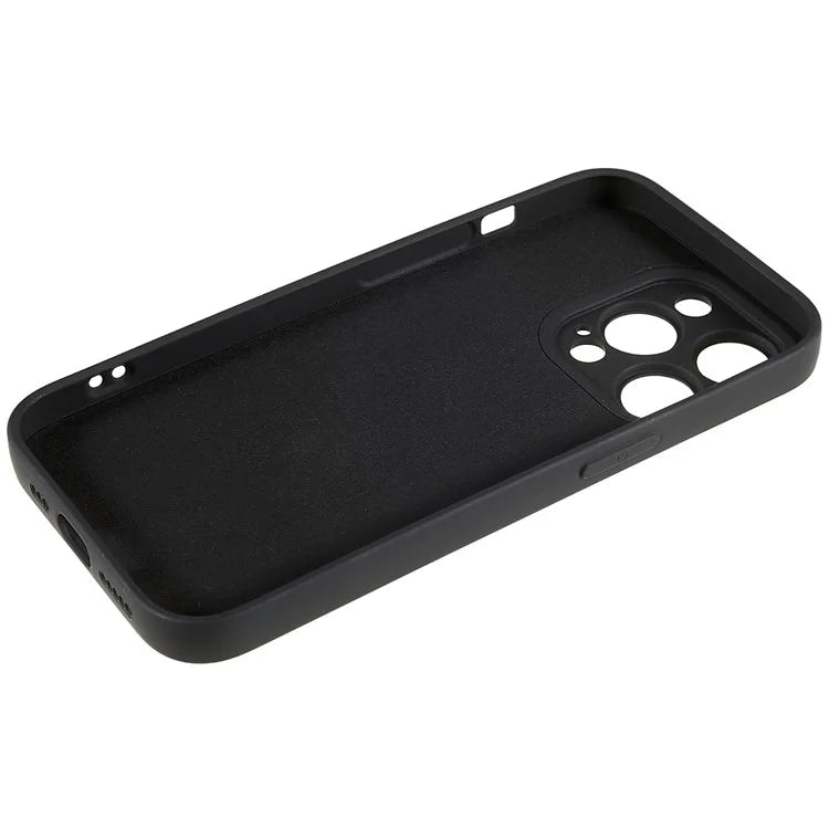 For iPhone 14 Pro Max Precise Cutout Liquid Silicone Texture Back Case Arc Edge  2.0mm Thick TPU Anti-Scratch Phone Cover