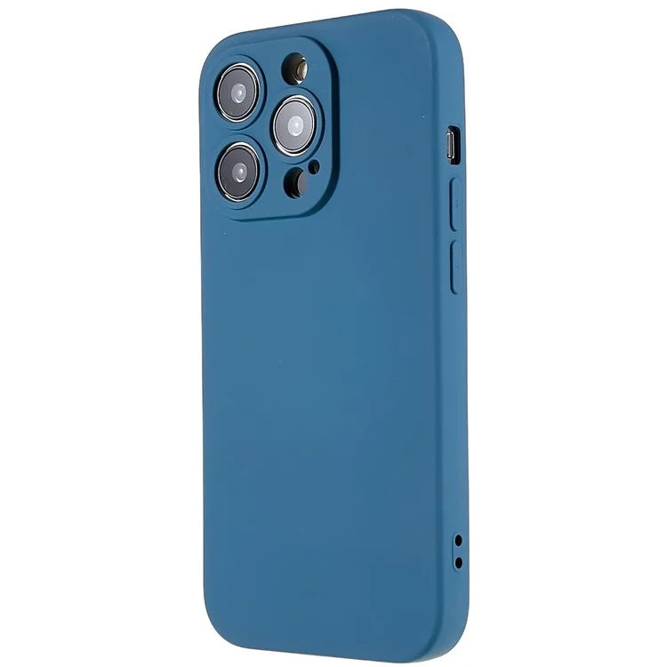 For iPhone 14 Pro Max Precise Cutout Liquid Silicone Texture Back Case Arc Edge  2.0mm Thick TPU Anti-Scratch Phone Cover