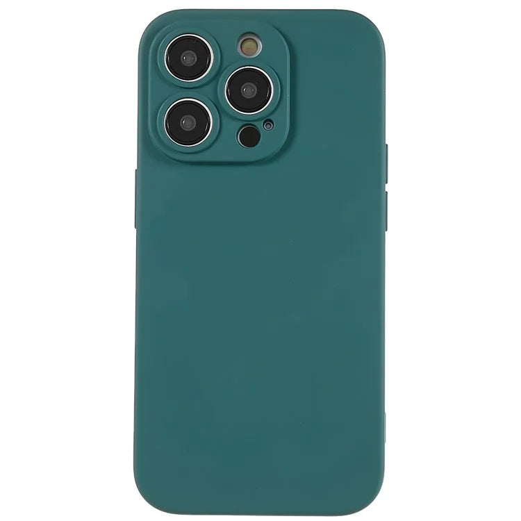 For iPhone 14 Pro Max Precise Cutout Liquid Silicone Texture Back Case Arc Edge  2.0mm Thick TPU Anti-Scratch Phone Cover