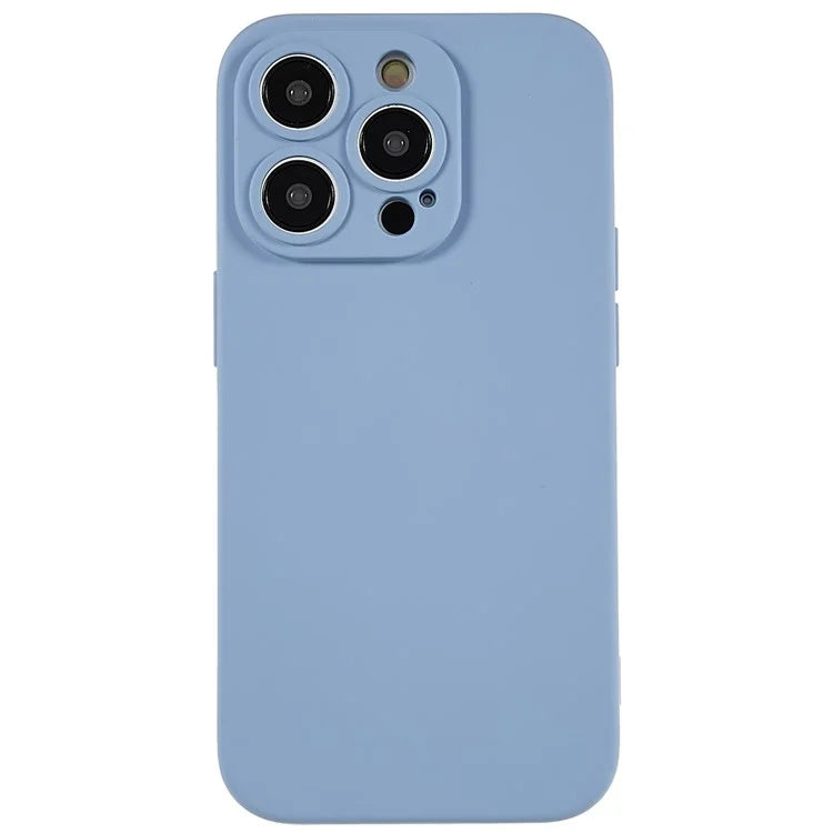 For iPhone 14 Pro Max Precise Cutout Liquid Silicone Texture Back Case Arc Edge  2.0mm Thick TPU Anti-Scratch Phone Cover
