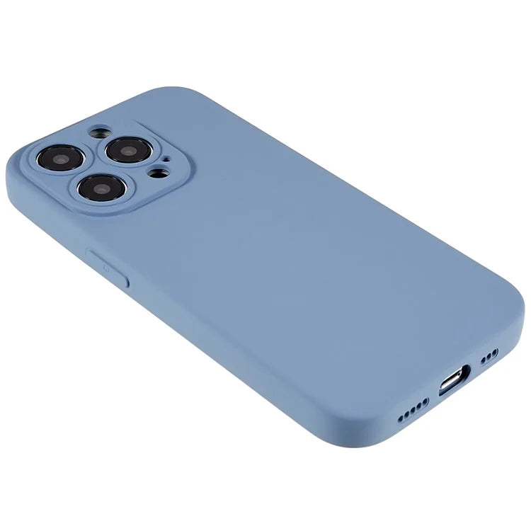 For iPhone 14 Pro Max Precise Cutout Liquid Silicone Texture Back Case Arc Edge  2.0mm Thick TPU Anti-Scratch Phone Cover
