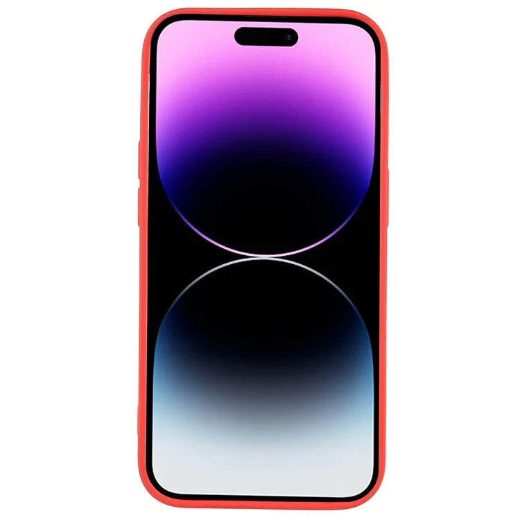 For iPhone 14 Pro Max Precise Cutout Liquid Silicone Texture Back Case Arc Edge  2.0mm Thick TPU Anti-Scratch Phone Cover