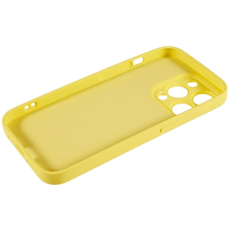 For iPhone 14 Pro Max Precise Cutout Liquid Silicone Texture Back Case Arc Edge  2.0mm Thick TPU Anti-Scratch Phone Cover