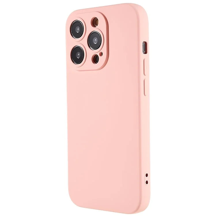 For iPhone 14 Pro Max Precise Cutout Liquid Silicone Texture Back Case Arc Edge  2.0mm Thick TPU Anti-Scratch Phone Cover