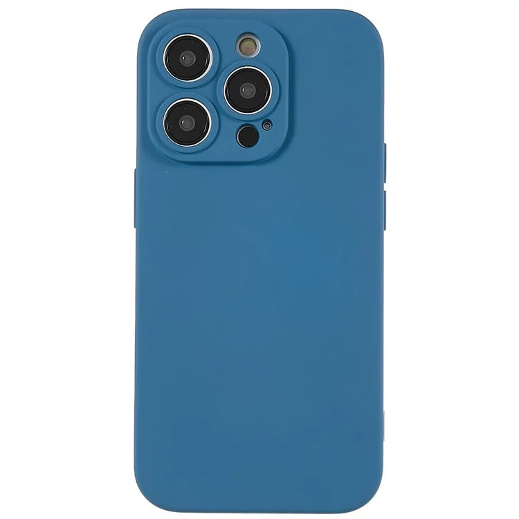 For iPhone 14 Pro Soft TPU 2.0mm Thick Shockproof Phone Case Liquid Silicone Texture Arc Edge Precise Cutout Cover