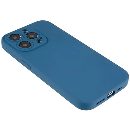 For iPhone 14 Pro Soft TPU 2.0mm Thick Shockproof Phone Case Liquid Silicone Texture Arc Edge Precise Cutout Cover