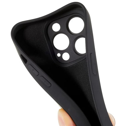 For iPhone 14 Pro Soft TPU 2.0mm Thick Shockproof Phone Case Liquid Silicone Texture Arc Edge Precise Cutout Cover