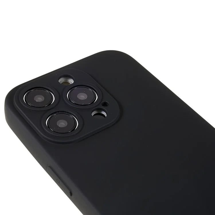 For iPhone 14 Pro Soft TPU 2.0mm Thick Shockproof Phone Case Liquid Silicone Texture Arc Edge Precise Cutout Cover
