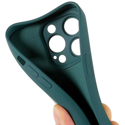 For iPhone 14 Pro Soft TPU 2.0mm Thick Shockproof Phone Case Liquid Silicone Texture Arc Edge Precise Cutout Cover