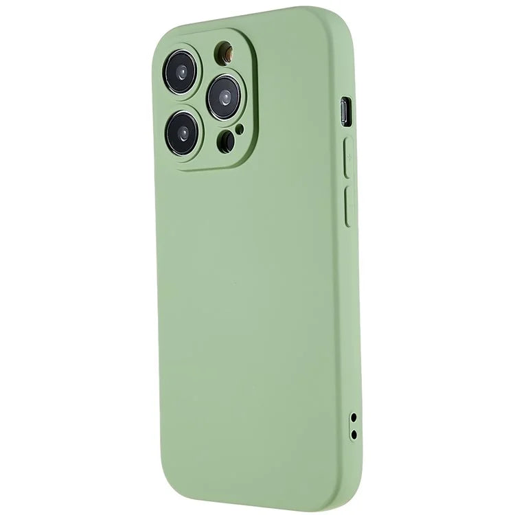 For iPhone 14 Pro Soft TPU 2.0mm Thick Shockproof Phone Case Liquid Silicone Texture Arc Edge Precise Cutout Cover