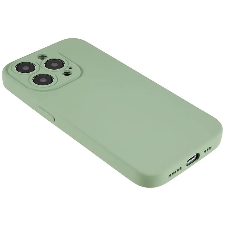 For iPhone 14 Pro Soft TPU 2.0mm Thick Shockproof Phone Case Liquid Silicone Texture Arc Edge Precise Cutout Cover