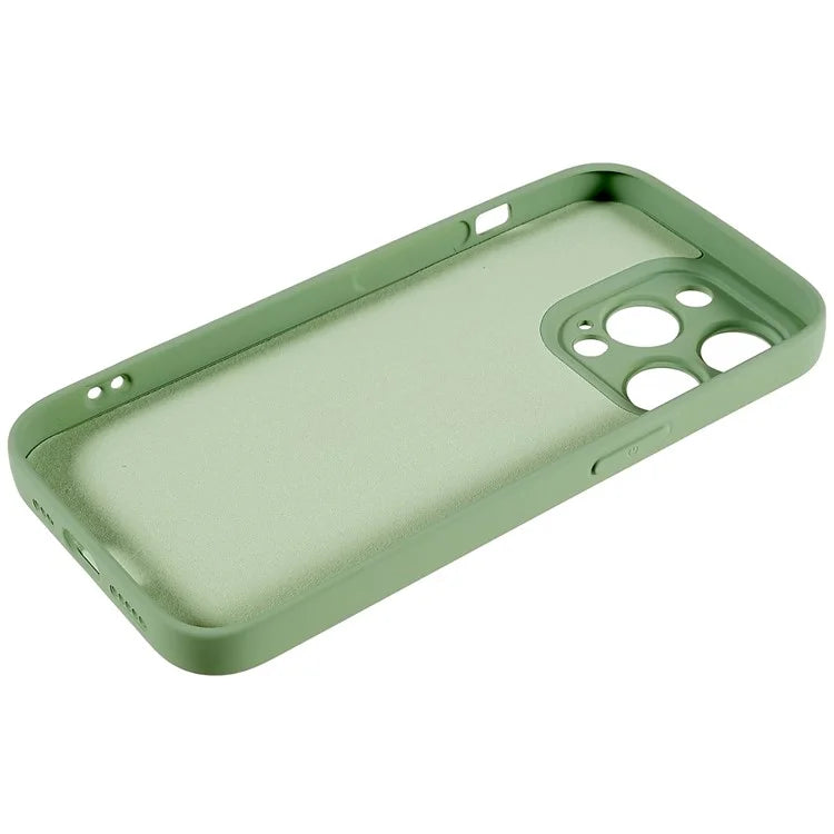 For iPhone 14 Pro Soft TPU 2.0mm Thick Shockproof Phone Case Liquid Silicone Texture Arc Edge Precise Cutout Cover