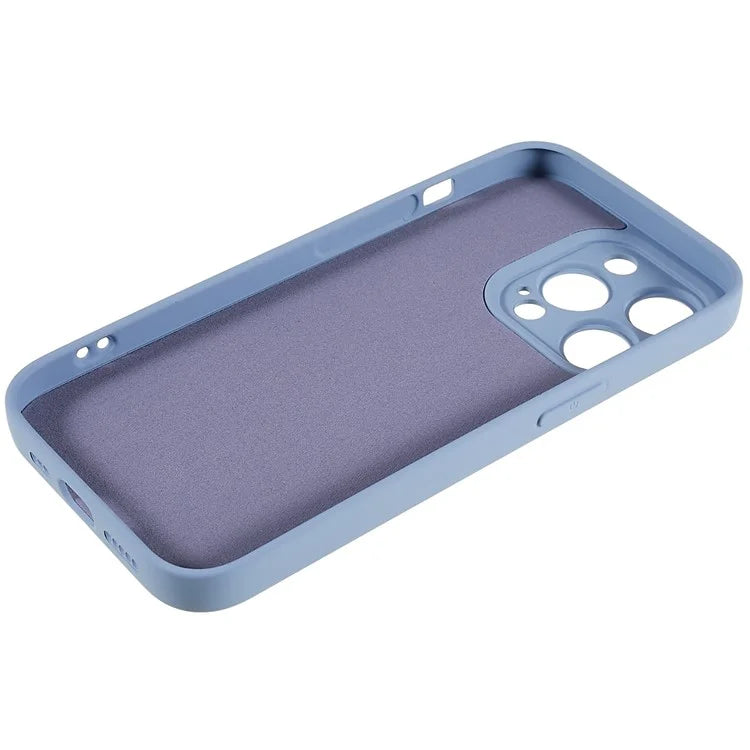 For iPhone 14 Pro Soft TPU 2.0mm Thick Shockproof Phone Case Liquid Silicone Texture Arc Edge Precise Cutout Cover