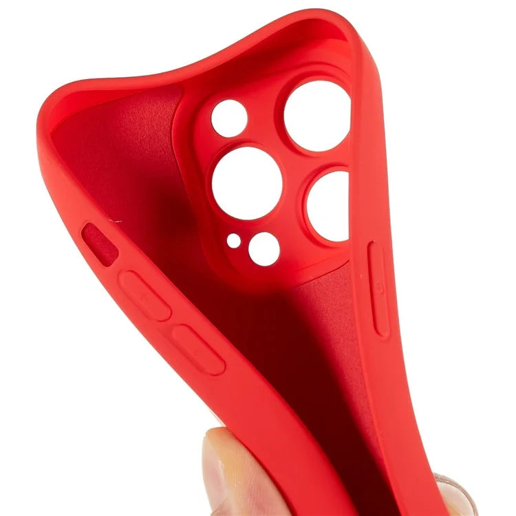 For iPhone 14 Pro Soft TPU 2.0mm Thick Shockproof Phone Case Liquid Silicone Texture Arc Edge Precise Cutout Cover