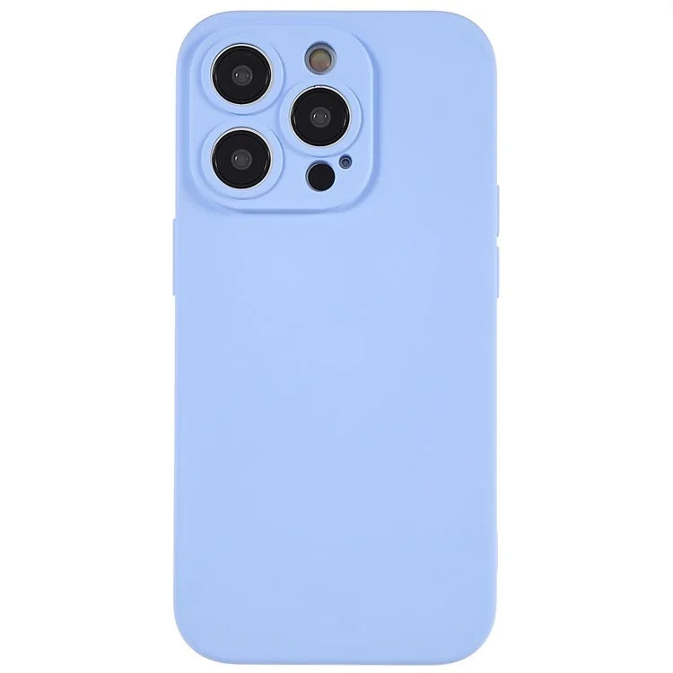 For iPhone 14 Pro Soft TPU 2.0mm Thick Shockproof Phone Case Liquid Silicone Texture Arc Edge Precise Cutout Cover