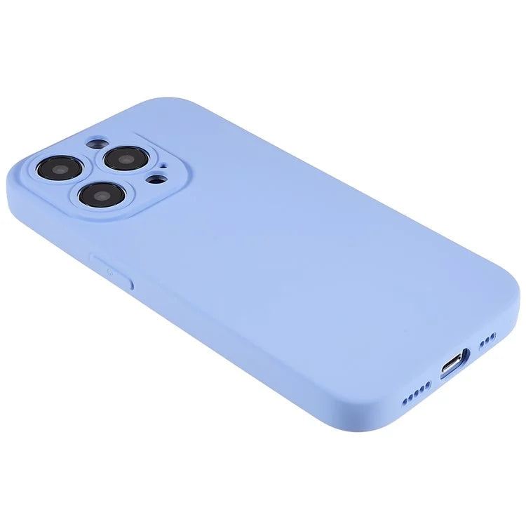 For iPhone 14 Pro Soft TPU 2.0mm Thick Shockproof Phone Case Liquid Silicone Texture Arc Edge Precise Cutout Cover