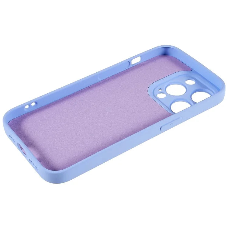 For iPhone 14 Pro Soft TPU 2.0mm Thick Shockproof Phone Case Liquid Silicone Texture Arc Edge Precise Cutout Cover