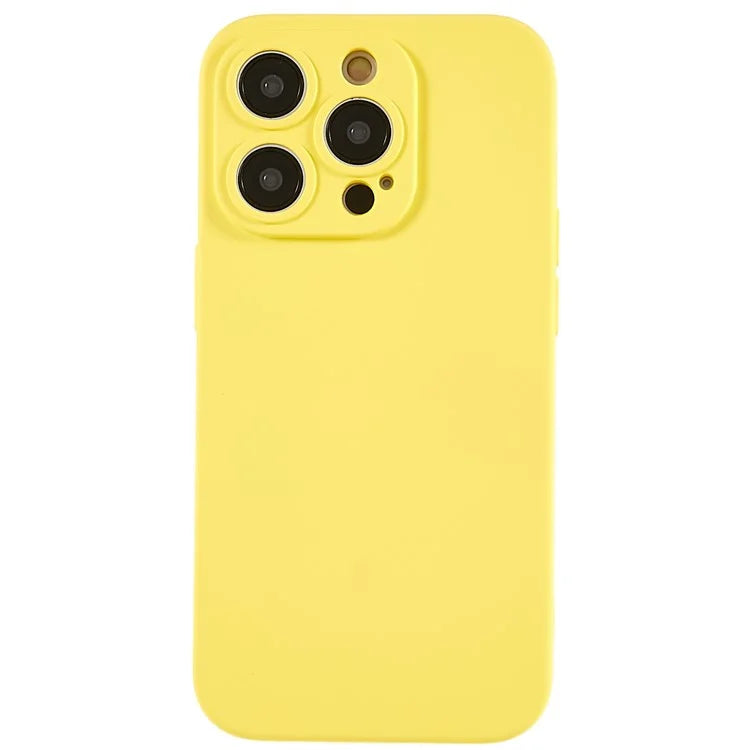 For iPhone 14 Pro Soft TPU 2.0mm Thick Shockproof Phone Case Liquid Silicone Texture Arc Edge Precise Cutout Cover