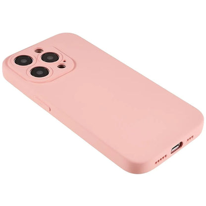 For iPhone 14 Pro Soft TPU 2.0mm Thick Shockproof Phone Case Liquid Silicone Texture Arc Edge Precise Cutout Cover