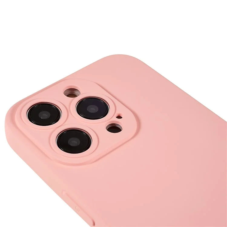 For iPhone 14 Pro Soft TPU 2.0mm Thick Shockproof Phone Case Liquid Silicone Texture Arc Edge Precise Cutout Cover