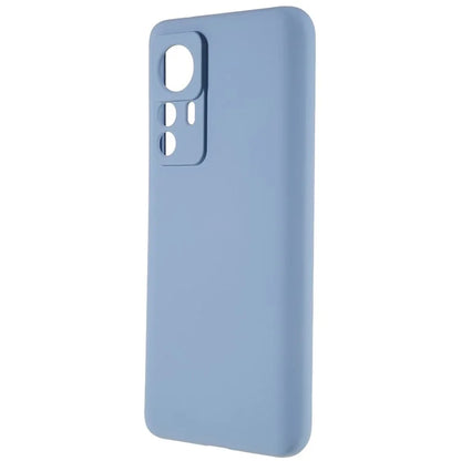 For Xiaomi 12T Pro 5G Soft TPU Anti-Fingerprint Phone Case Liquid Silicone Texture 2.0mm Thick Arc Edge Shock Absorption Protective Cover