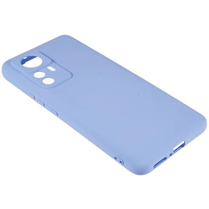 For Xiaomi 12T Pro 5G Soft TPU Anti-Fingerprint Phone Case Liquid Silicone Texture 2.0mm Thick Arc Edge Shock Absorption Protective Cover
