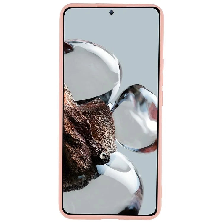 For Xiaomi 12T Pro 5G Soft TPU Anti-Fingerprint Phone Case Liquid Silicone Texture 2.0mm Thick Arc Edge Shock Absorption Protective Cover