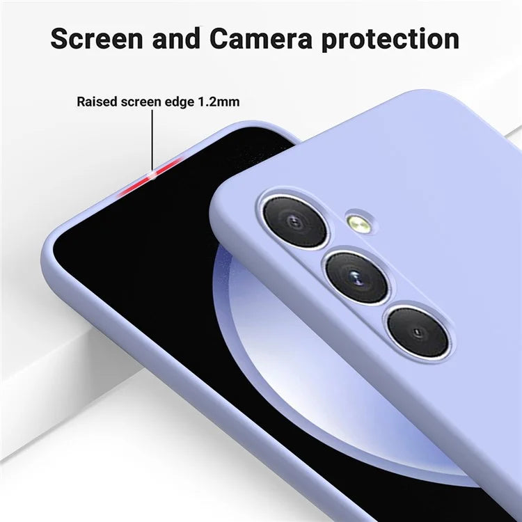 For Samsung Galaxy A54 5G Case Anti-scratch Liquid Silicone Protective Cover with Strap