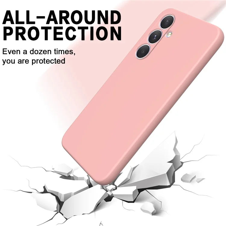 For Samsung Galaxy A54 5G Case Anti-scratch Liquid Silicone Protective Cover with Strap