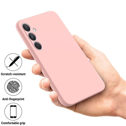 For Samsung Galaxy A54 5G Case Anti-scratch Liquid Silicone Protective Cover with Strap