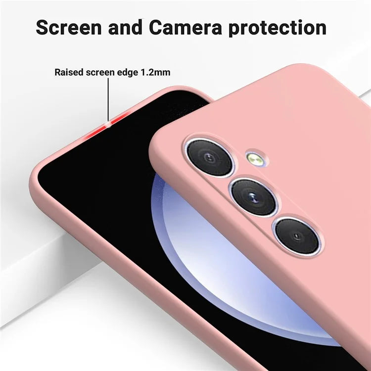For Samsung Galaxy A54 5G Case Anti-scratch Liquid Silicone Protective Cover with Strap