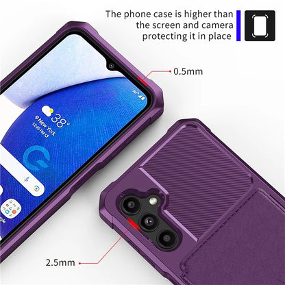 ZM03 For Samsung Galaxy A14 5G  /  A14 4G Case PU Leather Coated TPU Phone Wallet Cover with Magnetic Metal Sheet