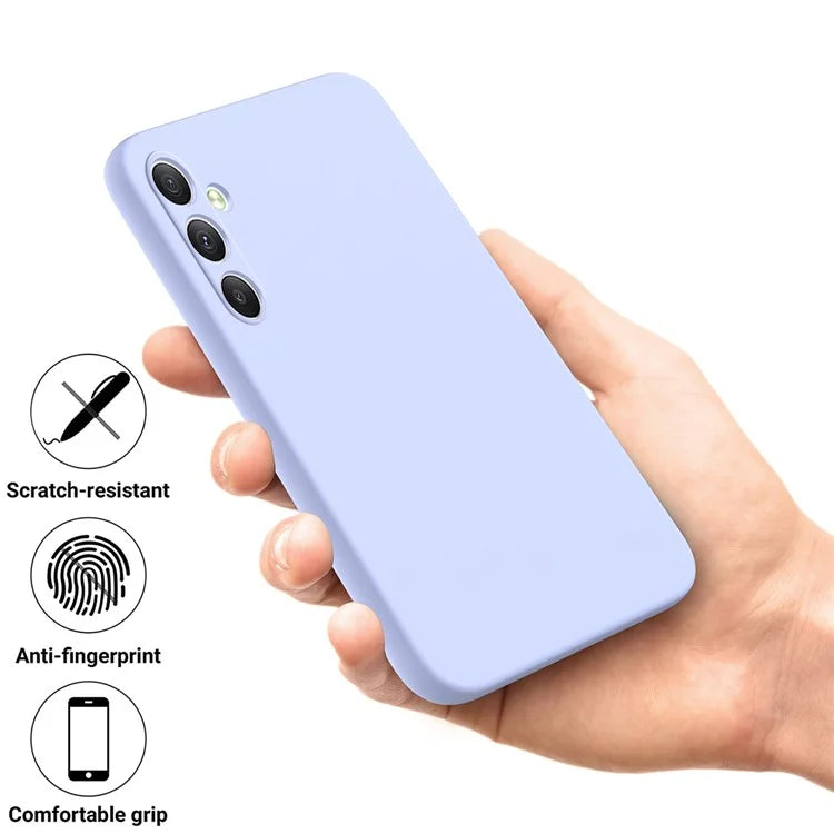 For Samsung Galaxy A34 5G Case Liquid Silicone Cell Phone Cover Protector with Strap
