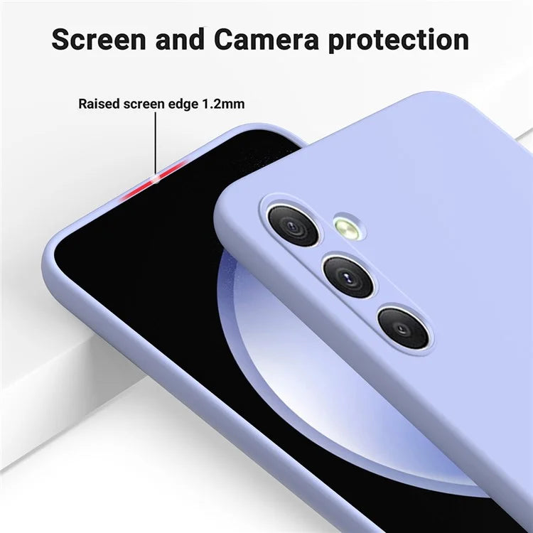 For Samsung Galaxy A34 5G Case Liquid Silicone Cell Phone Cover Protector with Strap