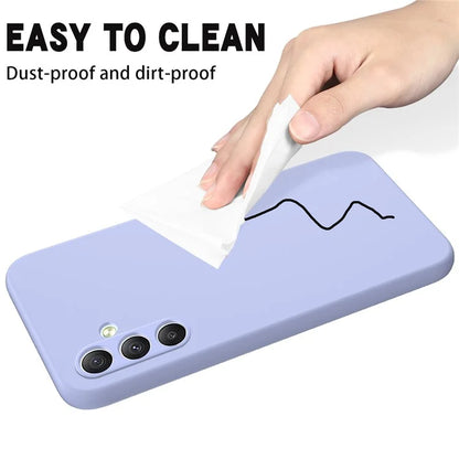 For Samsung Galaxy A34 5G Case Liquid Silicone Cell Phone Cover Protector with Strap