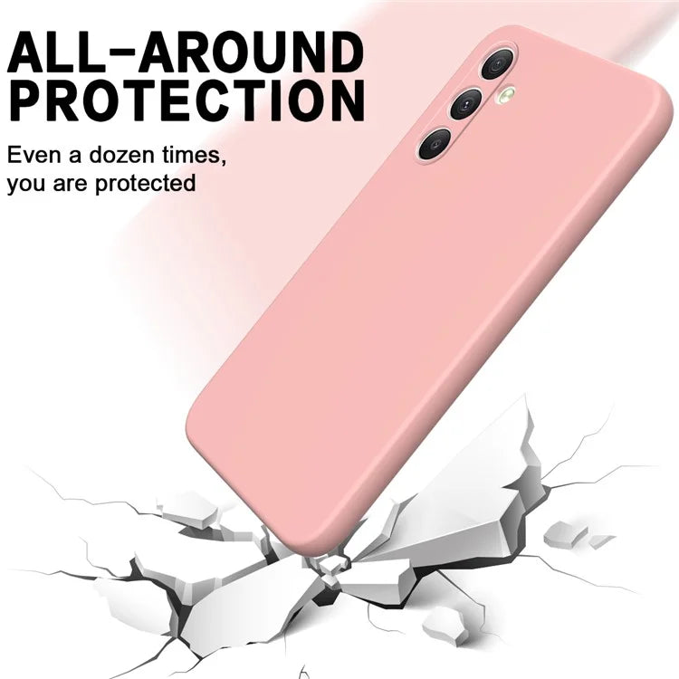 For Samsung Galaxy A34 5G Case Liquid Silicone Cell Phone Cover Protector with Strap