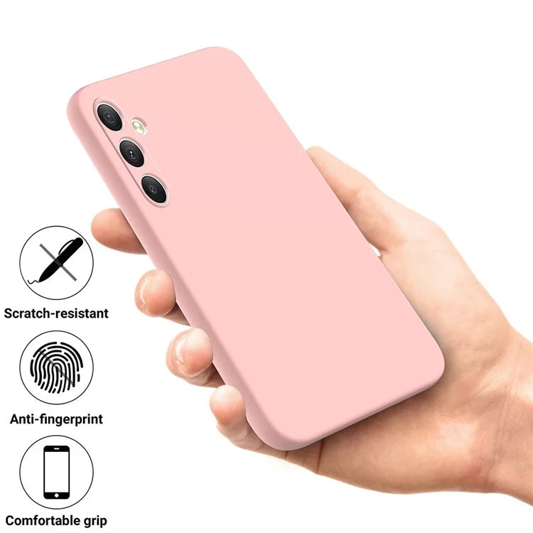 For Samsung Galaxy A34 5G Case Liquid Silicone Cell Phone Cover Protector with Strap