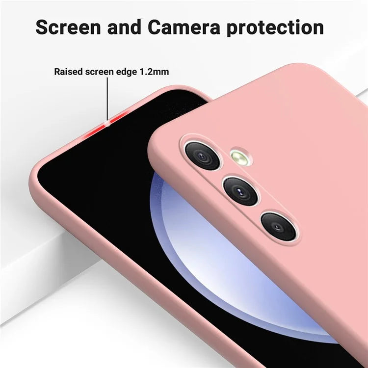 For Samsung Galaxy A34 5G Case Liquid Silicone Cell Phone Cover Protector with Strap