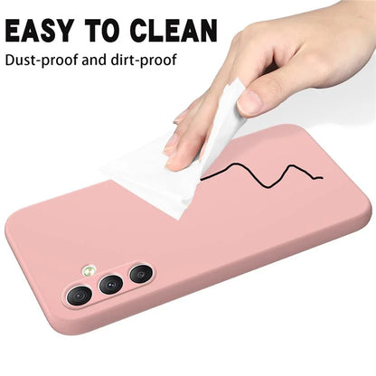For Samsung Galaxy A34 5G Case Liquid Silicone Cell Phone Cover Protector with Strap