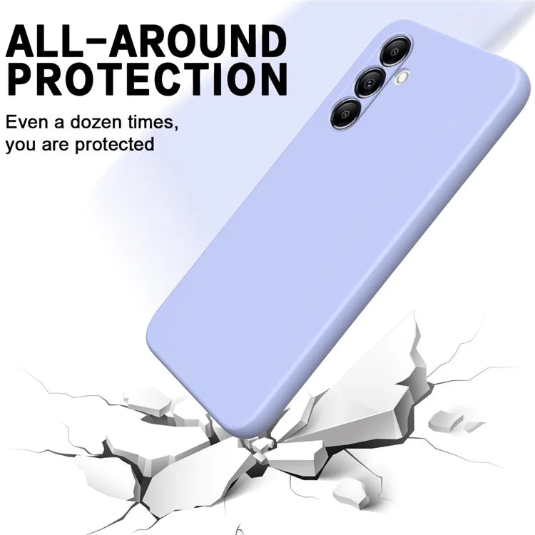 For Samsung Galaxy A14 5G / A14 4G Case Soft Lining Liquid Silicone Phone Cover with Strap
