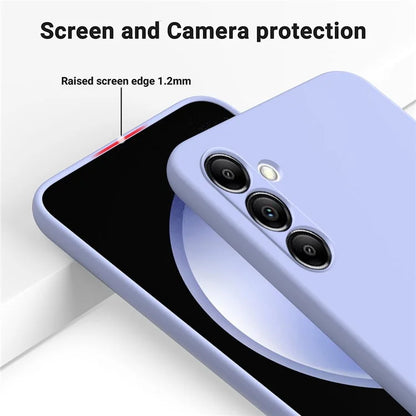 For Samsung Galaxy A14 5G / A14 4G Case Soft Lining Liquid Silicone Phone Cover with Strap