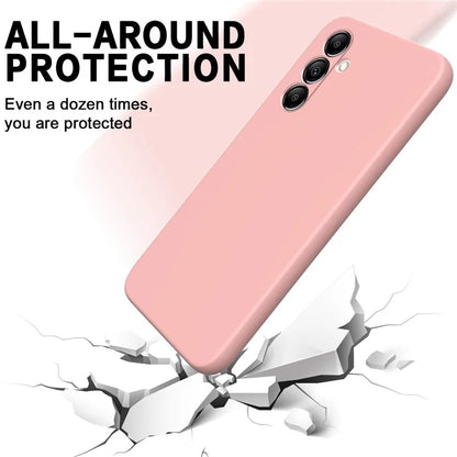 For Samsung Galaxy A14 5G / A14 4G Case Soft Lining Liquid Silicone Phone Cover with Strap