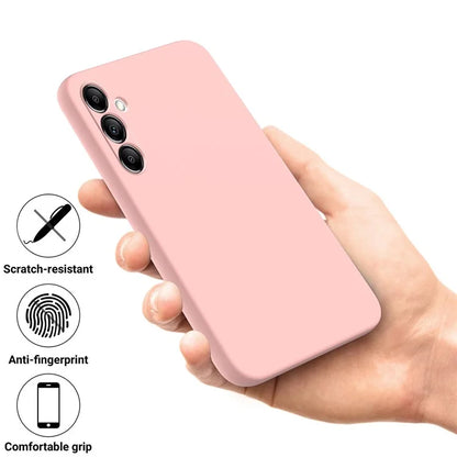 For Samsung Galaxy A14 5G / A14 4G Case Soft Lining Liquid Silicone Phone Cover with Strap
