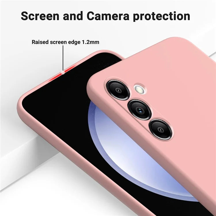 For Samsung Galaxy A14 5G / A14 4G Case Soft Lining Liquid Silicone Phone Cover with Strap