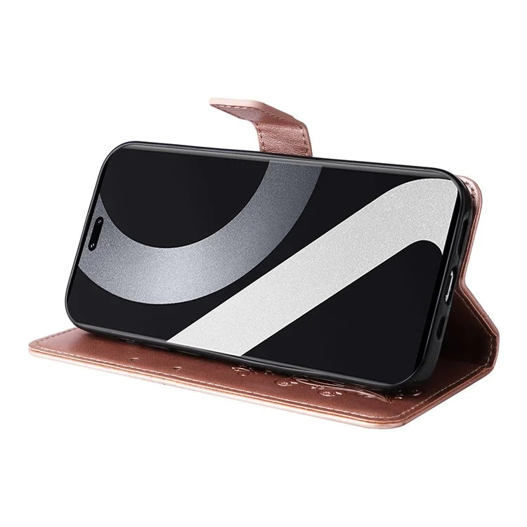 KT Imprinting Flower Series-2 Leather Cover for Xiaomi 13 Lite / Civi 2 5G Imprinted Stand Wallet Phone Case with Hand Strap
