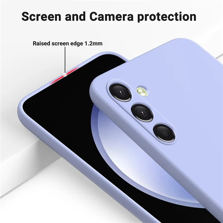 For Samsung Galaxy A24 4G (162.1 x 77.6 x 8.3mm) Case Liquid Silicone Cover with Strap