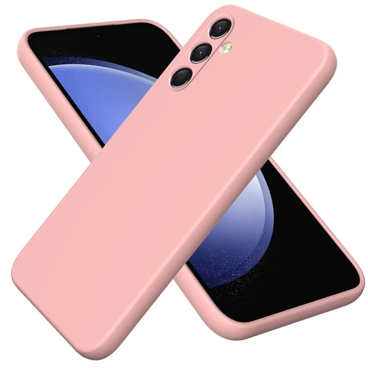 For Samsung Galaxy A24 4G (162.1 x 77.6 x 8.3mm) Case Liquid Silicone Cover with Strap