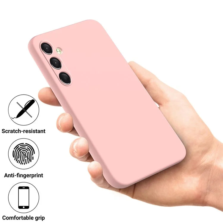 For Samsung Galaxy A24 4G (162.1 x 77.6 x 8.3mm) Case Liquid Silicone Cover with Strap